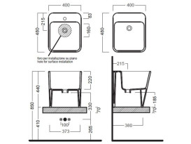 Раковина для ванной Hatria G-Full 48 48х40 см керамика белый глянцевый 00YXJG01