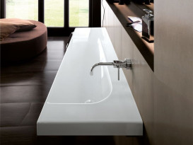 Раковина для ванной Hatria Grandangolo 130х50 см керамика белый глянцевый 00Y0XS01