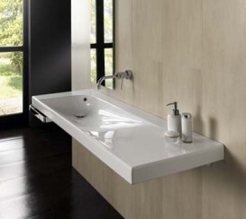 Раковина для ванной подвесная Hatria Grandangolo 130х50 см белый Y0XS01