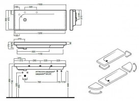 Раковина для ванной подвесная Hatria Grandangolo 130х50 см белый Y0XS01