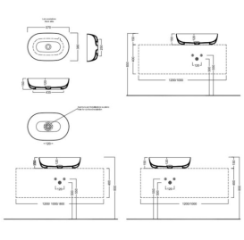 Раковина для ванної Hatria Happy Hour 12:00 S 57х38 см фаянс білий 00Y8AK01