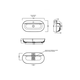 Раковина для ванної Hatria Happy Hour 21:00 MF S 75х38 см фаянс білий 00Y8AP01