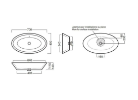 Раковина для ванної Hatria Happy Hour 22:00 70х40 см фаянс білий 00Y0M901