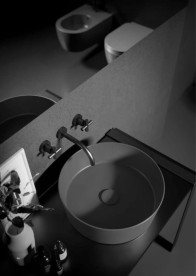 Раковина для ванной Hatria Happy Hour Alchemy 07:00 S 40х40 см фаянс антрацит A0Y1VG08