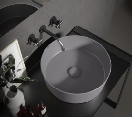 Раковина для ванной Hatria Happy Hour Alchemy 07:00 S 40х40 см фаянс цемент A0Y1VG07