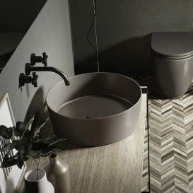 Раковина для ванної Hatria Happy Hour Alchemy 07:00 S 40х40 см фаянс попіл A0Y1VG45