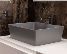 Раковина для ванної Hatria Happy Hour Alchemy 11:00 S 50х38 см фаянс антрацит A0Y1VH08