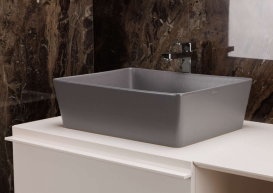 Раковина для ванної Hatria Happy Hour Alchemy 11:00 S 50х38 см фаянс антрацит A0Y1VH08