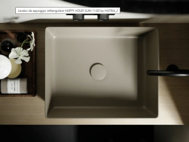 Раковина для ванної Hatria Happy Hour Alchemy 11:00 S 50х38 см фаянс пісок  A0Y1VH26