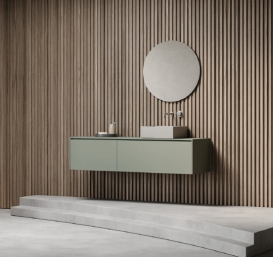 Раковина для ванной Hatria Happy Hour Slim Alchemy 18:00 S 55х38 см фаянс цемент A0Y2A007