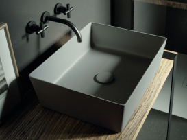 Раковина для ванной Hatria Happy Hour Slim Alchemy 18:00 S 55х38 см фаянс цемент A0Y2A007