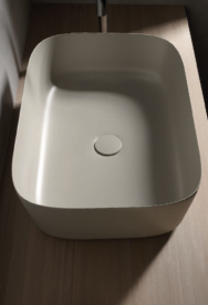 Раковина для ванной Hatria Happy Hour Slim Alchemy 18:00 S 55х38 см фаянс песок A0Y2A026