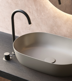 Раковина для ванної Hatria Happy Hour Slim Alchemy 12:00 S 57х38 см фаянс цемент A0Y8AK07