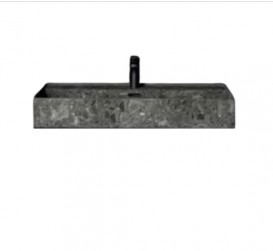 Раковина для ванної Hidra Faster Kiub 101х46 см санфаянс темно-сірий мармур KI100 99 ceppo di gre dark