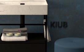 Раковина для ванної Hidra Faster Kiub 101х46 см санфаянс білий матовий мармур KI100DX 101 white matt marble