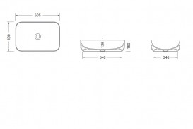 Раковина для ванной Hidra Gio Evolution 60,5х40 см белый/серебро G40E 014 bianco/platino
