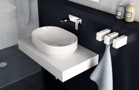 Раковина для ванної Hidra Gio Evolution 60х40 см санфаянс білий глянцевий G60E 001 bianco lucido