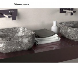 Раковина для ванной Hidra Gio Evolution 60х40 см темно-серый мрамор G60E 99 ceppo di gre dark