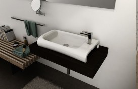 Раковина для ванной Hidra Hi-Line накладная 70х41 см санфаянс белый/черный HI17 012 bianco/nero