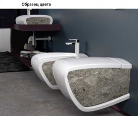 Раковина для ванної Hidra Hi-Line підвісна 65х51,5 см санфаянс білий/сірий HI19 100 ceppo di gre