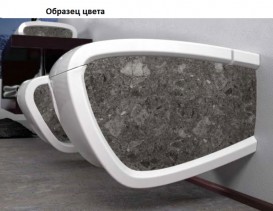 Раковина для ванної Hidra Hi-Line підвісна 65х51,5 см санфаянс білий/темно-сірий HI19 99 ceppo di gre dark