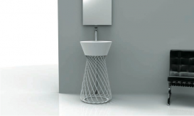 Раковина для ванной Hidra Wire накладная Ø43 см санфаянс белый матовый W1 006 bianco matt