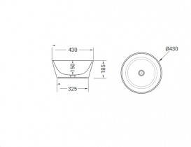 Раковина для ванной Hidra Wire накладная Ø43 см санфаянс розовый матовый W1 097 rosa matt