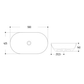 Раковина для ванной Insana Cludi 59х42,5 см керамика белая паутина А0054441