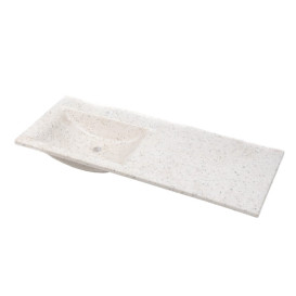 Раковина для ванної Insana Leana L 125х48х13 чаша ліворуч штучний камінь кварцит А0054531