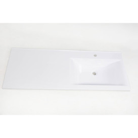 Раковина для ванної Insana Leana R 125х48х13 чаша праворуч штучний камінь білий А0054530