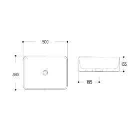 Раковина для ванной Insana Ofay 50х39 см керамика белый/коричневый А0055232