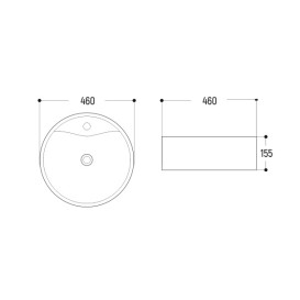 Раковина для ванной Insana Sia 46х46 см керамика белый А0048549