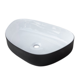 Раковина для ванной Insana Stern 55х40 см керамика черный с белым А0056059
