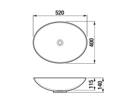Раковина для ванной Jika Astra 52х40 см керамика белый H8183640001121