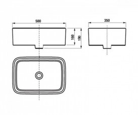 Раковина для ванної Jika Cubito Pure 50х35 см кераміка білий H8184230001121