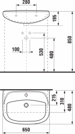 Раковина для ванной Jika Lyra Plus 65х48 см керамика белый H8143640001041