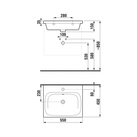 Раковина для ванної Jika Mio-N 55х45 см кераміка білий H8127120001041