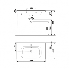 Раковина для ванної Jika Mio-N 80х45 см кераміка білий H8127160001041