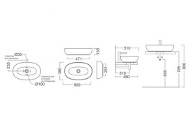 Раковина для ванной Kerama Marazzi Plaza 60x38 см керамика белый PL.wb.60