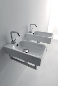 Раковина для ванной Kerasan Cento накладная 45х25 см белая 353701