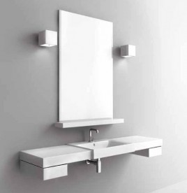 Раковина для ванної Kerasan Cento підвісна / накладна 50х45 см біла 353001