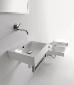 Раковина для ванної Kerasan Cento підвісна / накладна 40х35 см біла 353901