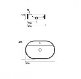 Раковина для ванної Kerasan Ciotola накладна біла 028501