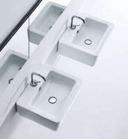 Раковина для ванной Kerasan Ego подвесная/накладная 50х40 см белая 324101