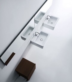 Раковина для ванної Kerasan Ego підвісна / накладна 60х43 см біла 324201