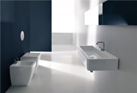 Раковина для ванної Kerasan Ego підвісна / накладна 90х43 см біла 325101