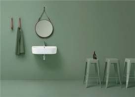 Раковина для ванной Kerasan Flo подвесная/накладная 60х42 см белая 314201