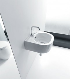 Раковина для ванной Kerasan Flo подвесная/накладная 40х37 см белая 314901