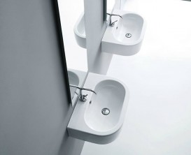 Раковина для ванної Kerasan Flo підвісна / накладна 70х42 см біла 315001