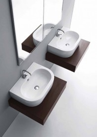 Раковина для ванної Kerasan Flo підвісна / накладна 70х42 см біла 315001